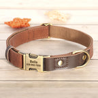 Personalisierbares Hundehalsband mit Leine aus PU-Leder – Robust, Verstellbar & Individuell Gestaltbar für Kleine und Große Hunde