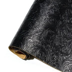 Selbstklebendes Kunstleder mit Blumenstruktur – Farbige PU Lederfolie 0,7 mm für DIY Ohrringe, Haaraccessoires & Bastelarbeiten