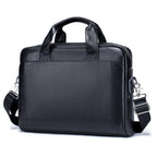 LAOSHIZI Herren Leder-Handtasche - Maletín para portátil Rindsleder de capa superior y bolso cruzado diagonal para oficina