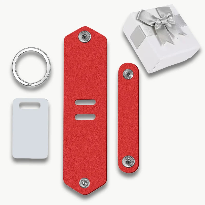 Personalisierter Leder-Schlüsselanhänger mit Foto & Gravur – Individueller Keyring mit Lasertext, emotionales Geschenk für Familie, Freunde & Partner