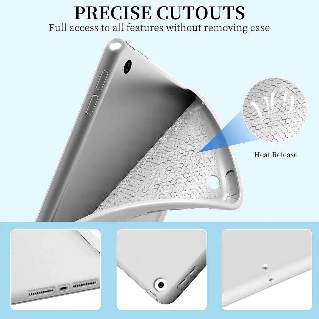 Funda con tapa triple para iPad Air de 9,7 pulgadas, soporte magnético, funda protectora de cuero PU para iPad Air 1 y 2 y iPad de 5. y 6. generación