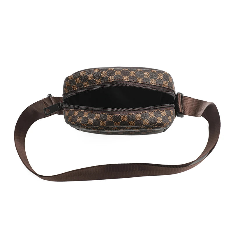 Herren Crossbody Bag – Verstellbare Schultertasche mit Karomuster für Alltag & Freizeit