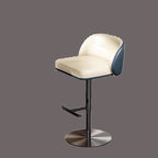 Moderner Barstuhl aus Leder & Metall – Minimalistischer Design-Barhocker in Weiß-Creme für Küche, Bar & Restaurant