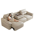 Leder Schlafsofa 2025 – Intelligentes elektrisches Sofa Bett für kleine Wohnungen, multifunktionales Faltsofa im Light-Luxury Design