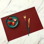 PU Leder Platzsets rund oder rechteckig (4/6 Stück) – Wasserdichte &amp; hitzeisolierende Tischsets im europäischen Stil für Hotel, Restaurant &amp; Zuhause