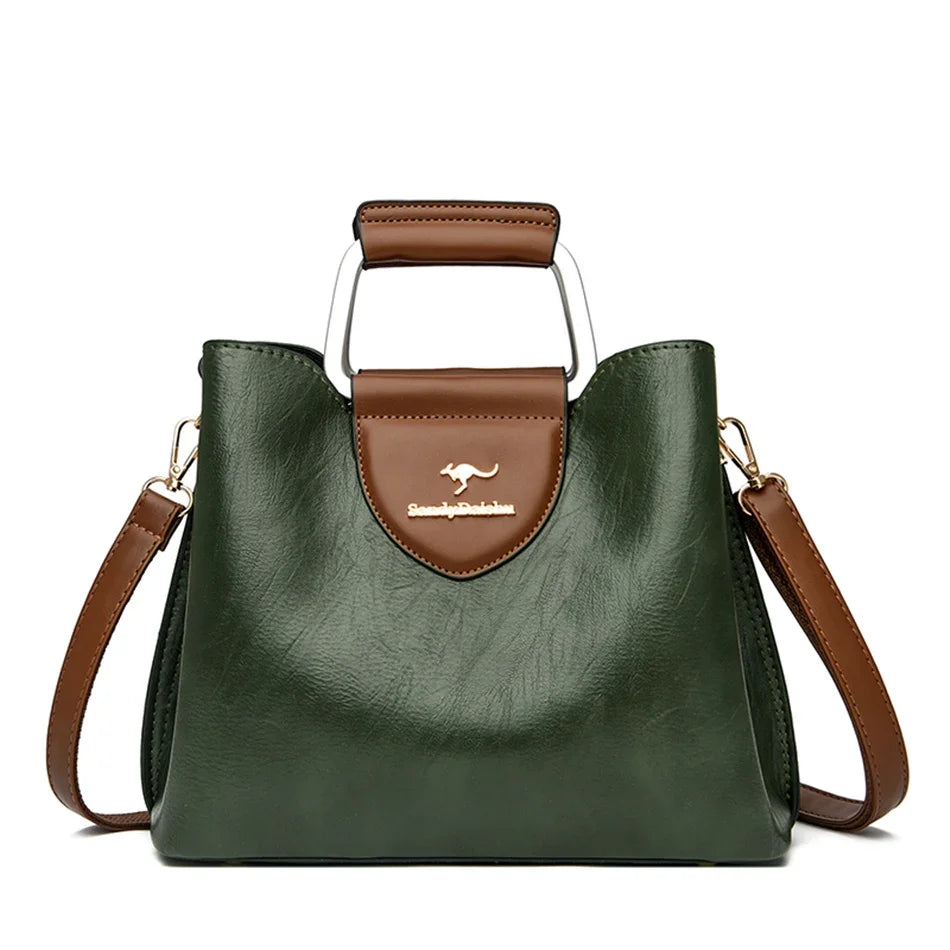 Luxuriöse Damen Tote Bag aus weichem Leder – Hochwertige Designer Schulter- & Crossbody-Handtasche für Alltag & Business