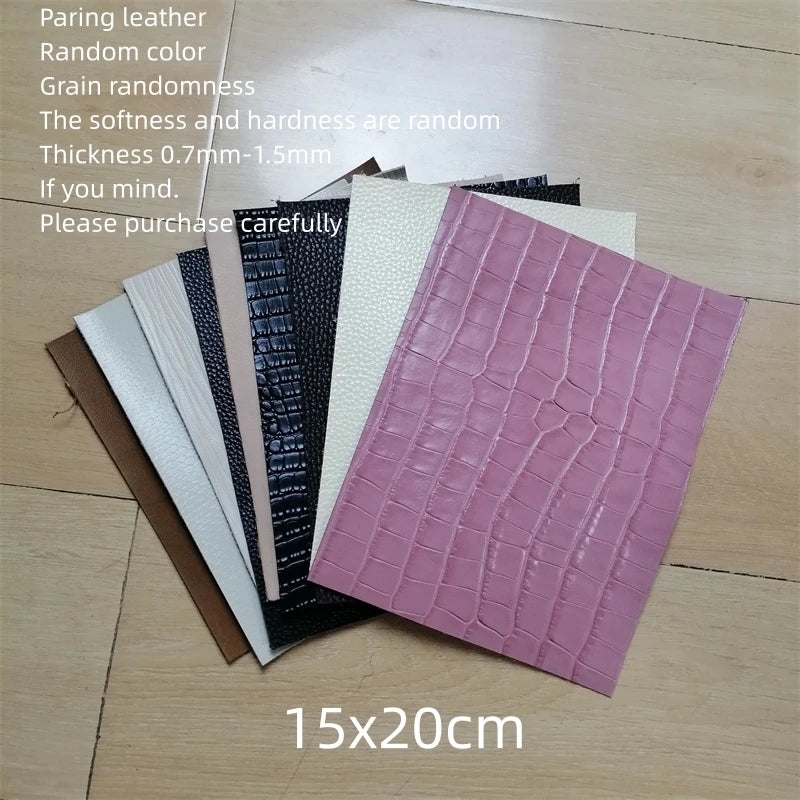 Erstklassiges Echtleder-Zuschnitt aus Kalbsleder – Kleine Lederstücke für Taschen-Ecken, Füße & DIY Handarbeit