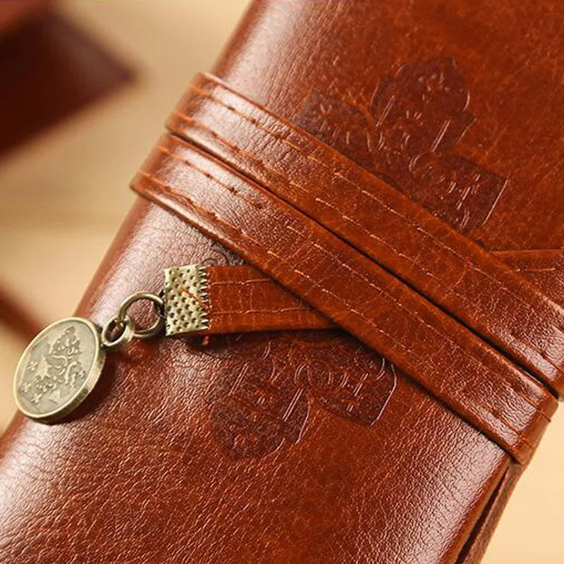 2er Set Braun Leder Stifteetui 19,5 × 7 cm – Praktische Leder Pen Bags für Schule, Büro &amp; stilvolle Geschenkidee