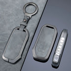 Premium Autoschlüssel Hülle aus Zinklegierung & Leder (7 Tasten) für Kia – Key Case Cover für Sportage 2024, Niro Hybrid, Sorento MQ4, EV6 GT-Line & K8 V6