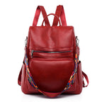 KMFFLY Damen Lederlook Rucksack Vintage – Hochwertiger Anti-Diebstahl Rucksack für Schule, Freizeit & Reisen, stilvolle Schultertasche für Frauen