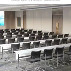 Moderne Konferenzstühle ohne Armlehnen – 5er Set ergonomische Bürostühle aus Kunstleder mit Lendenstütze für Meetingraum & Home Office