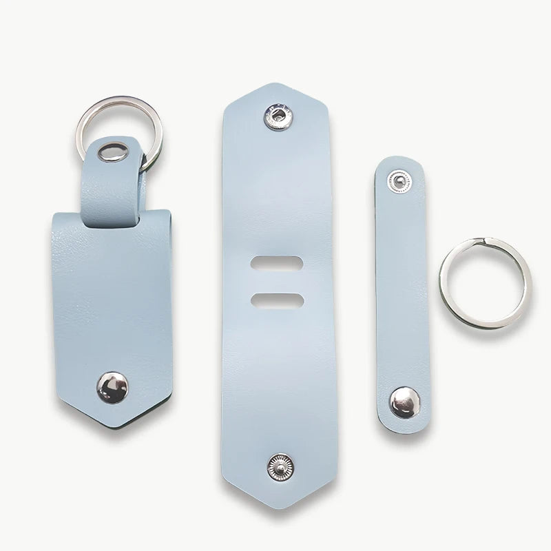 Personalisierter Leder-Schlüsselanhänger mit Foto & Gravur – Individueller Keyring mit Lasertext, emotionales Geschenk für Familie, Freunde & Partner