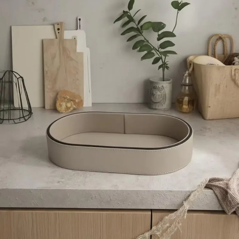 Elegante PU Leder Ablagebox im Japan Style – Stilvoller Valet Tray & Organizer für Schlüssel, Schmuck & Kosmetik