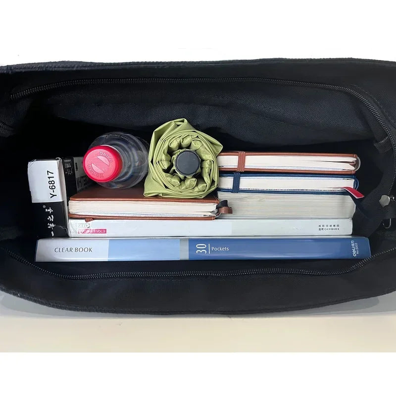 Damen Canvas Messenger Bag – Große Vintage-Schultasche & Schultertasche für Alltag