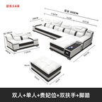 Modernes Luxus Ecksofa en Leder – Canapé multifonctionnel en forme de L, canapé d'immersion design minimaliste pour femmes de style