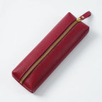 Personalisierte Leder Stifteetui aus echtem Rindsleder – Wasserdichte Reißverschluss-Stifttasche mit Namensgravur