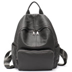 STEPHIECATHY Rucksack aus weichem Echtleder – Unisex Leder-Rucksack mit Multi-Reißverschlussfächern für Alltag & Reise