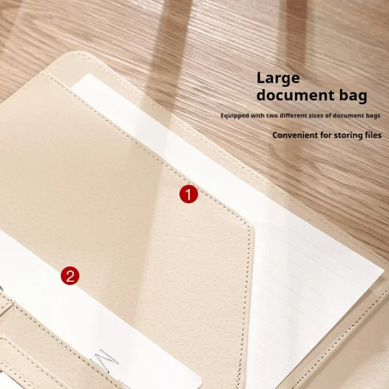 Mapa de documentos de negocios multifunción A4 con Stifthalter &amp; Kartenfach – Organizador más elegante para Verträge &amp; Büro