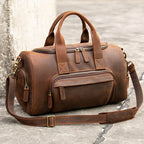 Luufan Vintage Leder Reisetasche aus echtem Rindsleder – Große Weekender &amp; Duffle Bag aus Crazy Horse Leather, passend for 14 Zoll Laptop 