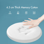 Rundes PU Leder Sitzkissen mit Memory-Schaum – Rutschfestes Stuhlkissen für Esszimmer, Barhocker &amp; Fensterbank 