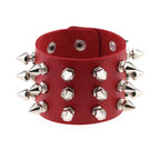 Punk Rock Nietenarmband aus Leder – Gothic Cuff Bracelet für Damen & Herren, Unisex Armband für Alltag, Karneval, Valentinstag & Halloween