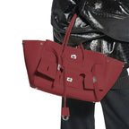 Luxuriöse Wing Tote Bag aus hochwertigem Leder – Große Damen Schultertasche mit weicher Struktur, ideal für Business, Reisen & Alltag