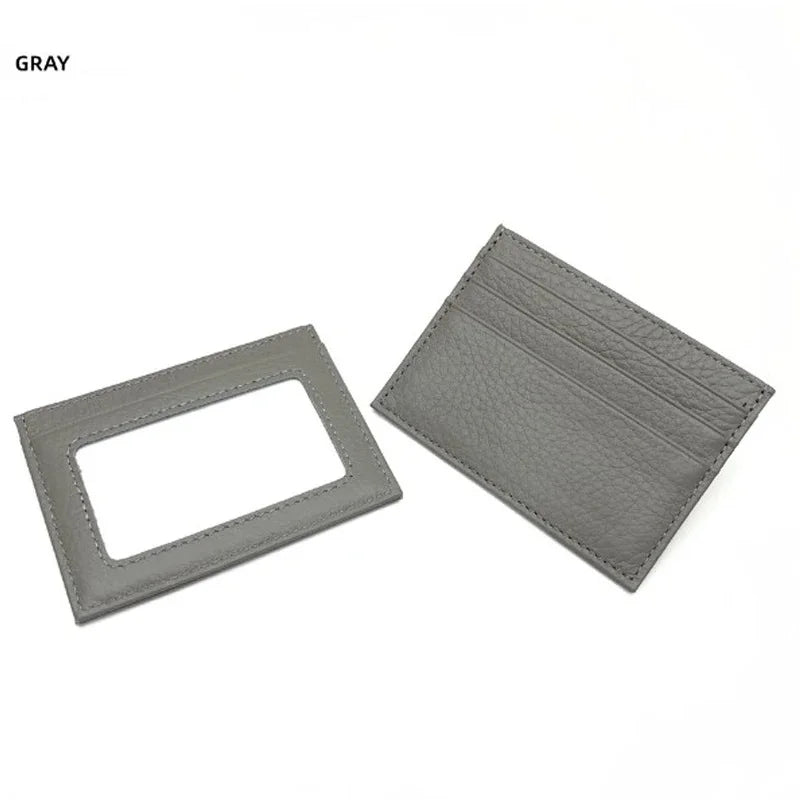 Echtes Leder Kartenetui Slim – Dünner Business Kartenhalter aus Lammleder für Kreditkarten &amp; Ausweise