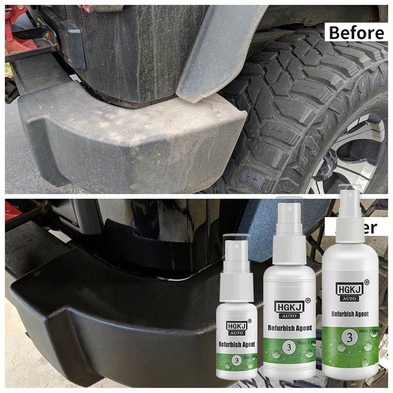 Kunststoff & Leder Renovator für Auto Innenraum – Tiefenpflegender Conditioner gegen Oxidation, Farbauffrischer & Glanzpflege (HGKJ-3)