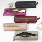 Personalisierte Leder Stifteetui aus echtem Rindsleder – Wasserdichte Reißverschluss-Stifttasche mit Namensgravur