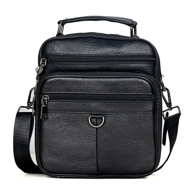 Sac à main pour homme au véritable sac à dos – Sac messager en cuir haut de gamme avec sac à bandoulière pour iPad et Alltag