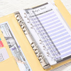 A6 PU Leder Ringbuch – Preiswerter 6-Ring Organizer für Budget, Notizen & Cash-System