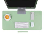 Gaming Mouse Pad aus PU Leder – Wasserdichte, rutschfeste Schreibtischunterlage in Uni-Farbe, einseitig & individuell anpassbar