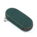 Vintage Crazy Horse Cuir Stifteetui 3er-Set – Ovales Pen Case mit Reißverschluss für Füllfederhalter &amp; Schreibgeräte