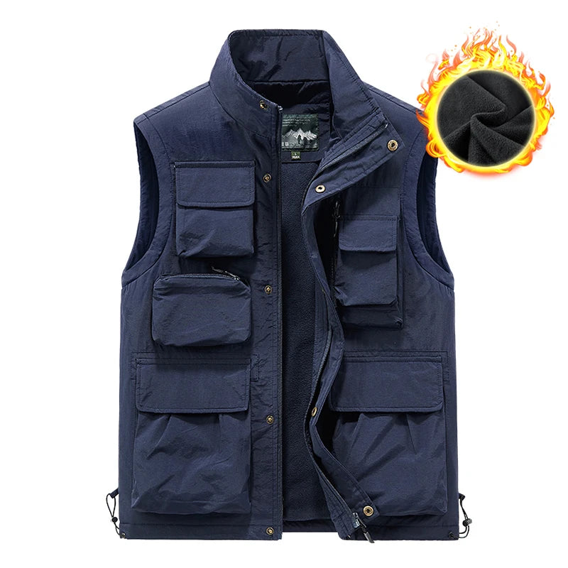 Herren Lederweste für Herbst & Winter – Ärmellose Outdoor Weste, winddicht & atmungsaktiv, sportlich & vielseitig