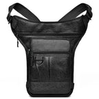 Multifunktionale Herren Bein- & Hüfttasche aus PU-Leder – Outdoor Sporttasche als Waist-, Crossbody- & Leg Bag für Wandern & Alltag