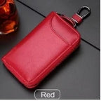 Echtleder Schlüsselmäppchen mit Schlüsselring - Bolsa para llaves y organizador unisex Geldbörse aus Rindsleder für Schlüssel, Karten &amp; Bargeld 