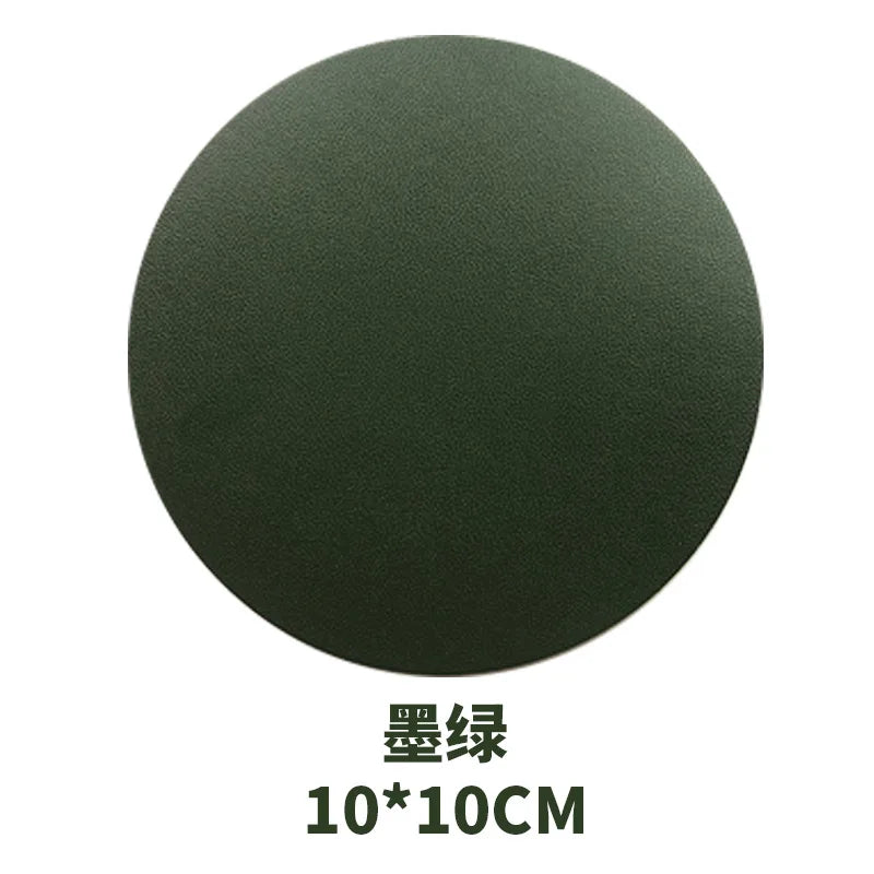 Runder Kunstleder Untersetzer – Wasserdicht & hitzebeständig, stilvolle Tassenunterlage im American Style für Kaffee & Tee