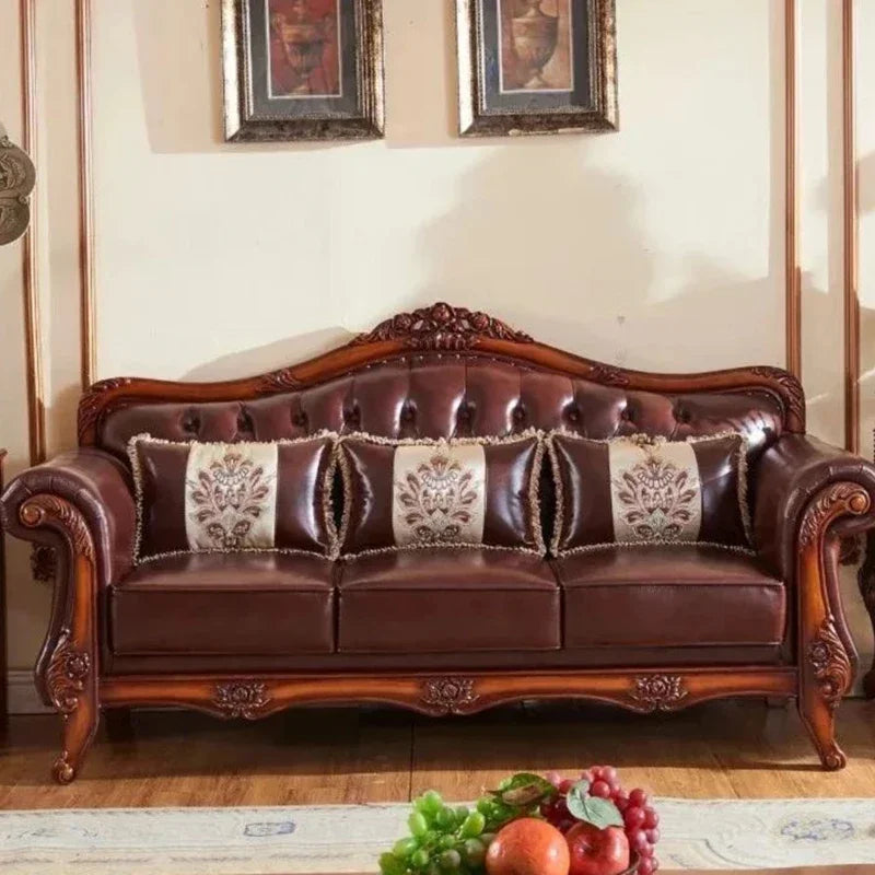 Skandinavisches Designer Ledersofa aus Rindsleder mit Massivholz – Moderne Wohnlandschaft für Wohnzimmer &amp; Schlafzimmer, individuell konfigurierbar