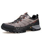 HUMTTO Herren Outdoor Sneaker – Leder Wanderschuhe, Luxus Trekking Boots, rutschfest, wasserabweisend, professionell für Hiking & Sport