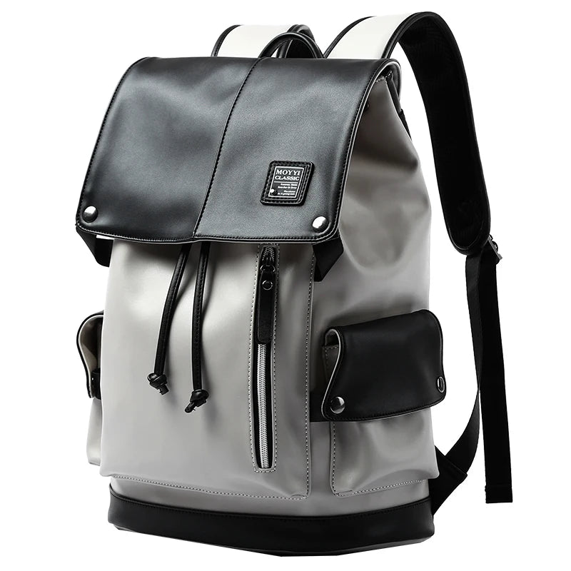 TANGHAO Herren Leder Rucksack – Vintage 15,6 Zoll Laptop Daypack, Wasserdicht & Langlebig für Reisen, Schule und Alltag