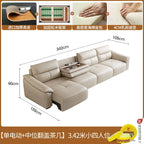 Leder Schlafsofa 2025 – Intelligentes elektrisches Sofa Bett für kleine Wohnungen, multifunktionales Faltsofa im Light-Luxury Design