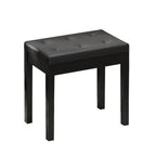 Anajqaqia Klavierbank mit Stauraum – Gepolsterter Piano Hocker aus Kunstleder en Negro, 55 × 34 × 50 cm 