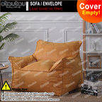Luxuriöser Lazy Sofa Bean Bag Bezug aus Faux-Wildleder – Single Sitzsack-Hülle ohne Füllung für Wohnzimmer & Leseecke
