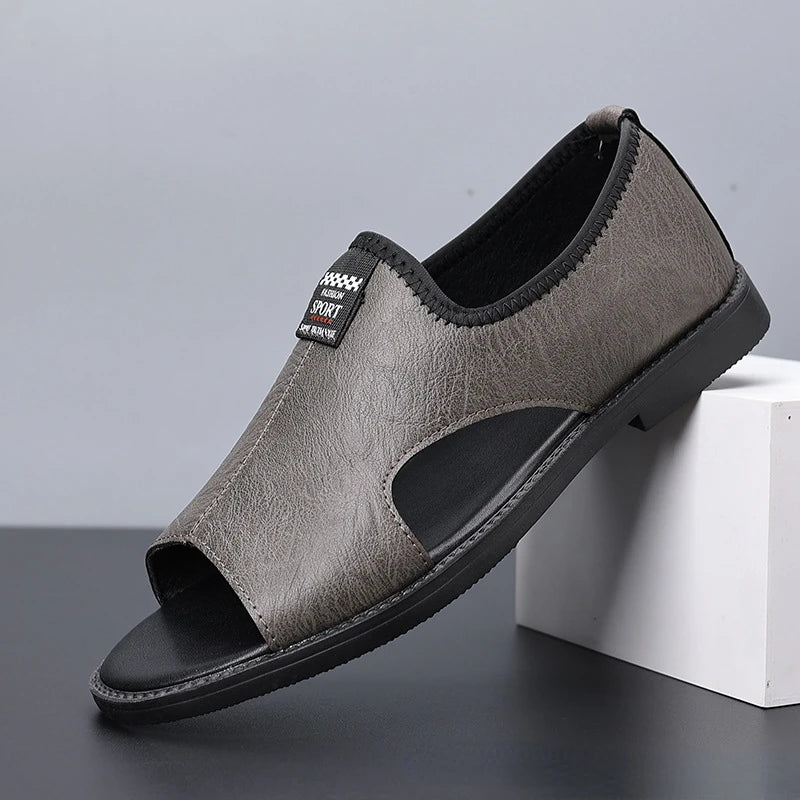 UXST Herren Ledersandalen 2024 – Designer Gladiator Summer Slides, Komfortable Outdoor & Strand Sandals, Rutschfest und Leicht