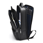 Sac à dos en cuir PU pour hommes – Fonction de chargement USB, sac à dos d'affaires et d'ordinateur portable plus moderne pour bureau et loisirs 