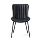 Set aus 4 schwarzen PU-Leder Esszimmerstühlen – Moderne Dining Armchairs mit Polsterung, platzsparend & komfortabel für Küche & Essbereich