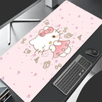 Pinkes Leder Mouse Pad für Mädchen mit Hello Kitty – Gaming & Office Schreibtischunterlage von Sanrio