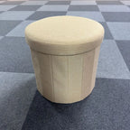 Kreativer runder Teddy-Stoff Hocker mit Stauraum – Weicher Bucket Ottoman & Schminkstuhl für Wohnzimmer & Schlafzimmer