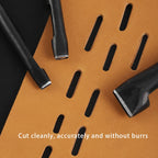 WUTA Basic Series Langloch Lederstanzer Set (3–7 tlg.) – Ovale Lochpfeifen aus Carbonstahl für Gürtel, Uhrenarmbänder & Lederarbeiten