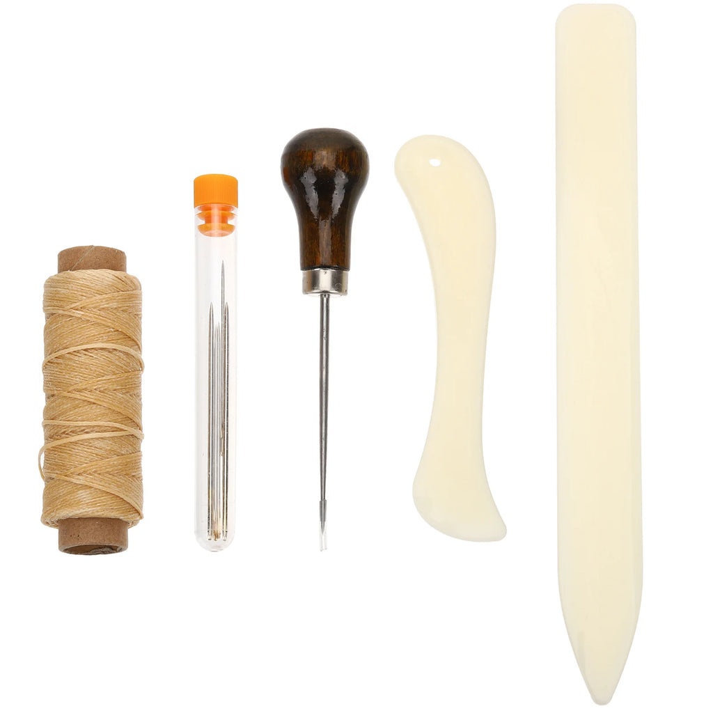 Ensemble d'outils en cuir et vêtements – Kit de bricolage en cuir et reliures robustes avec outils, travaux de couture et travaux manuels 